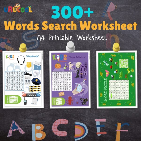 300+ Words Search Worksheet